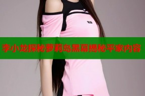 李小龙探秘萝莉岛黑幕揭秘平家内容