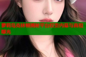 萝莉岛克林顿揭秘平台权贵内幕与真相曝光